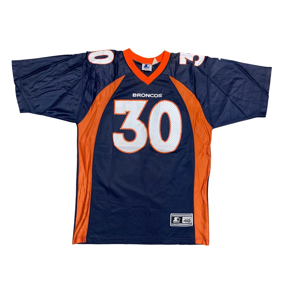 Vintage 1995 Denver Broncos Terrell Davis 30 Starter Jersey Mens 48 L Navy NFL